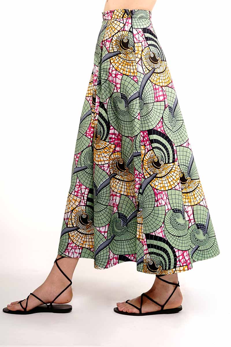 Gonna lunga in cotone Shell